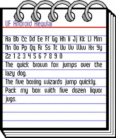 UF Android Regular Regular animated font preview UF Android Regular Regular animated font preview
