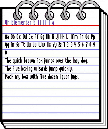 UF Elementar B 11.11.1 a Regular animated font preview