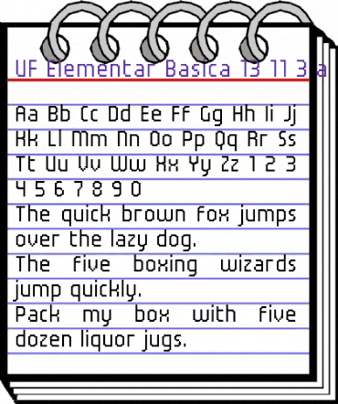 UF Elementar Basica 13.11.3 a Regular animated font preview
