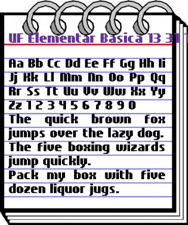 UF Elementar Basica 13.31.1 a Regular animated font preview