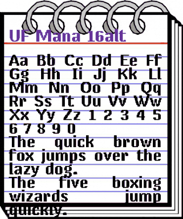 UF Mana-16alt Regular animated font preview