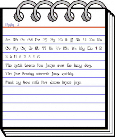 Ugly R Regular animated font preview Ugly R Regular animated font preview