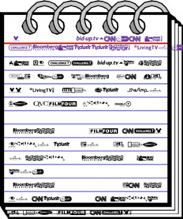 UK Digital TV Channel Logos Regular animated font preview
