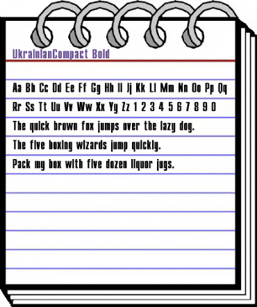 UkrainianCompact Bold animated font preview UkrainianCompact Bold animated font preview