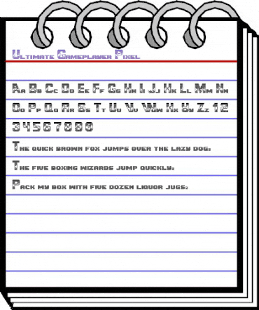 Ultimate Gameplayer Pixel animated font preview