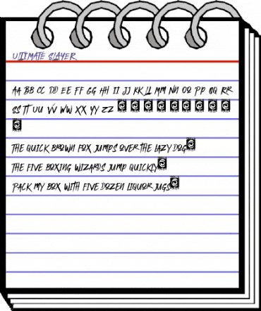 ULTIMATE SLAYER Regular animated font preview ULTIMATE SLAYER Regular animated font preview