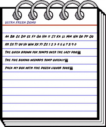 Ultra Fresh - Demo Regular animated font preview Ultra Fresh - Demo Regular animated font preview