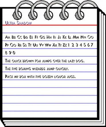 Ultra Shadow Regular animated font preview Ultra Shadow Regular animated font preview