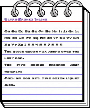 UltraBronzo Inline animated font preview UltraBronzo Inline animated font preview
