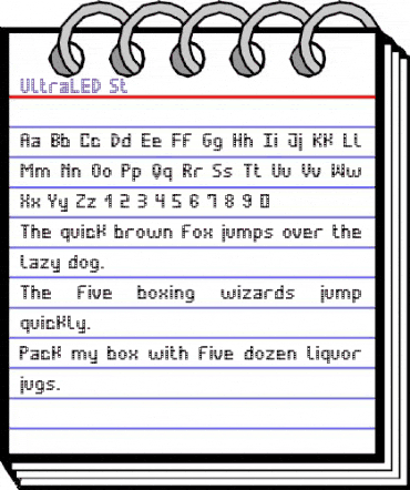 UltraLED St Regular animated font preview