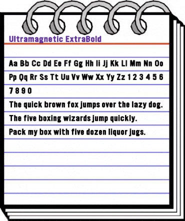 Ultramagnetic ExtraBold animated font preview Ultramagnetic ExtraBold animated font preview
