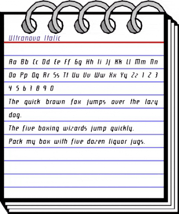 Ultranova Italic animated font preview