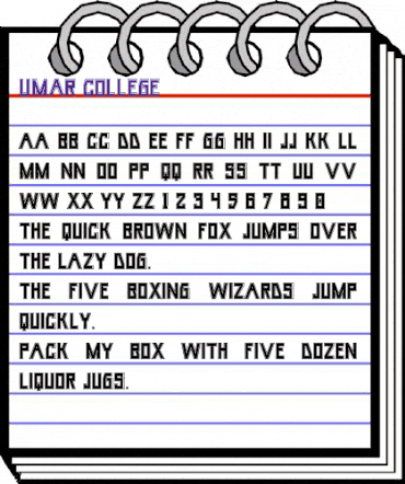 Umar College Umar College animated font preview Umar College Umar College animated font preview