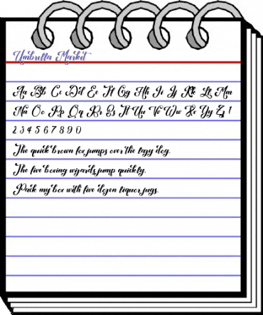 Umbrella Market Regular animated font preview