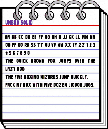 Umbro Solid Regular animated font preview Umbro Solid Regular animated font preview