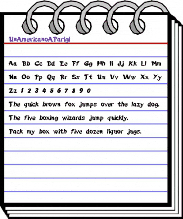 Un Americano A Parigi Regular animated font preview