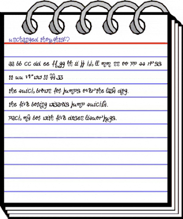 unchanged thoughts$ Regular animated font preview