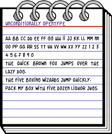 Unconditionally Regular animated font preview