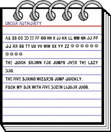 Under Authority Regular animated font preview