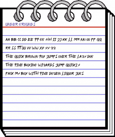 UNDER GROUNDS Regular animated font preview