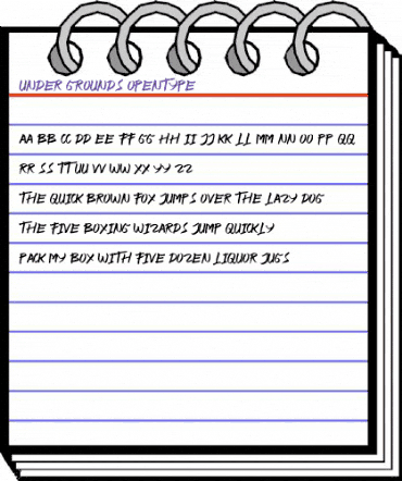 UNDER GROUNDS Regular animated font preview