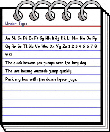 Under Type Regular animated font preview