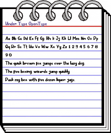 Under Type Regular animated font preview