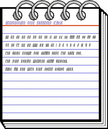 Underground Rose Expanded Italic Expanded Italic animated font preview