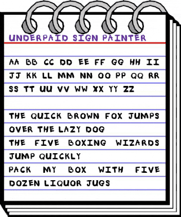 Underpaid Sign Painter Regular animated font preview
