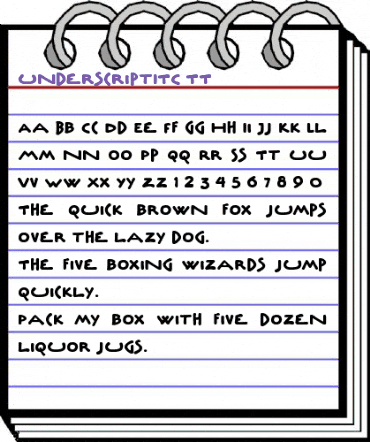 UnderscriptITC TT Regular animated font preview