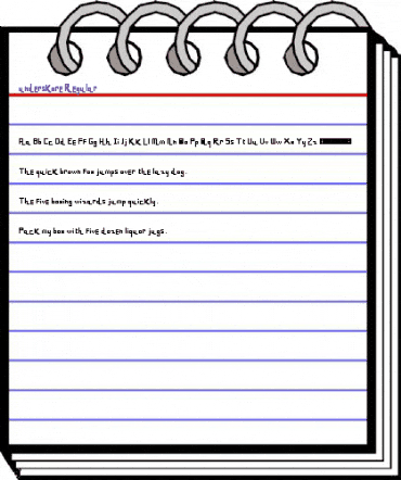 underskore Regular animated font preview