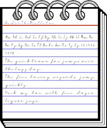 Under The Mistletoe Regular animated font preview