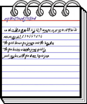 Unfolding Tragedy Textured animated font preview