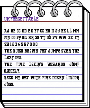 Unforgettable Regular animated font preview