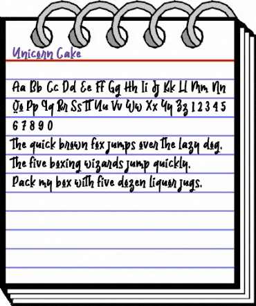 Unicorn Cake Regular animated font preview