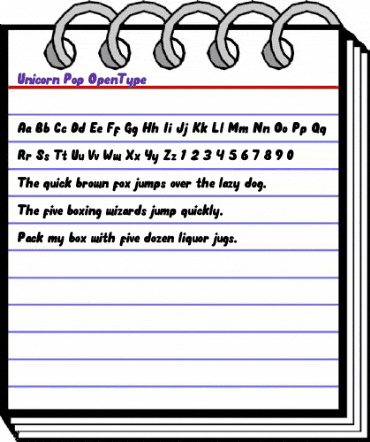 Unicorn Pop Regular animated font preview