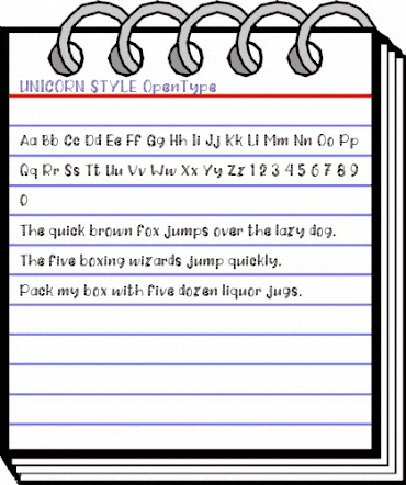 UNICORN STYLE Regular animated font preview