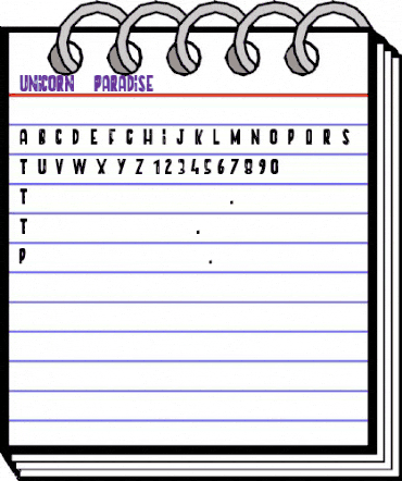 UNICORN+PARADISE Regular animated font preview