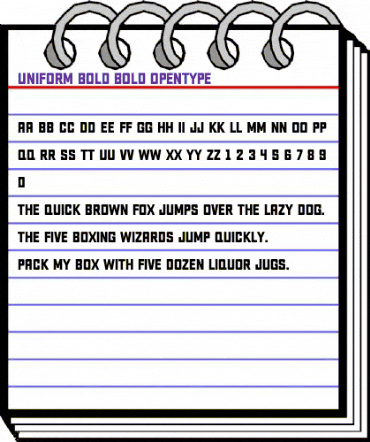 Uniform Bold Bold animated font preview