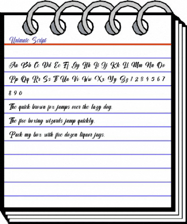 Unimate Script animated font preview