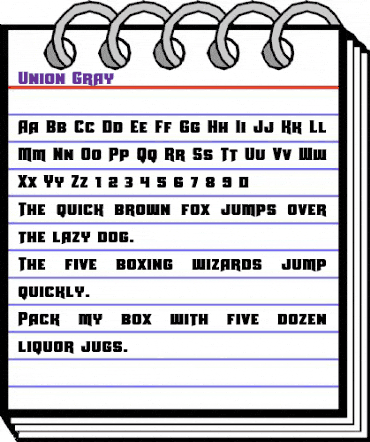 Union Gray Regular animated font preview Union Gray Regular animated font preview