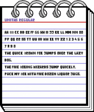 Unitas Regular animated font preview Unitas Regular animated font preview
