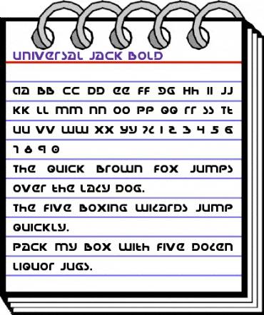 Universal Jack Bold Bold animated font preview