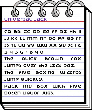 Universal Jack Regular animated font preview