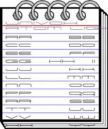Univox Atom Light animated font preview