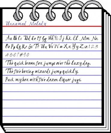 Unnamed Melody Regular animated font preview