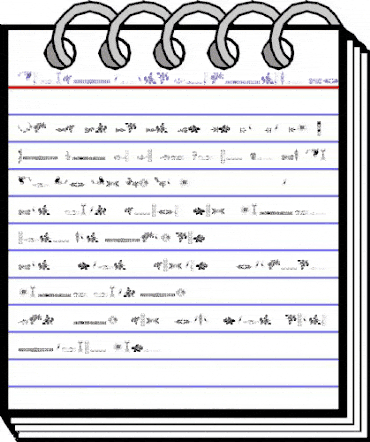 Unpublished Ornaments Two Regular animated font preview