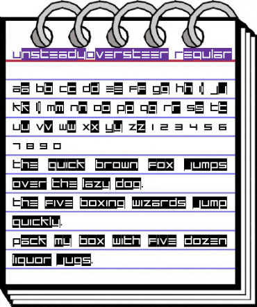 Unsteady Oversteer Regular animated font preview Unsteady Oversteer Regular animated font preview