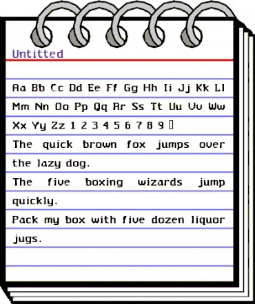 Untitted Regular animated font preview