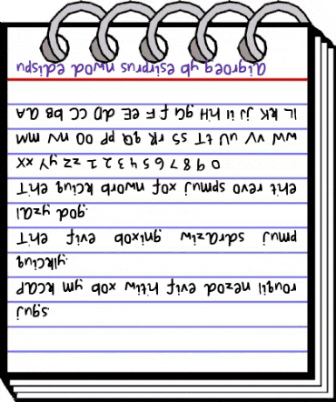 upside down surprise by georgia Regular animated font preview